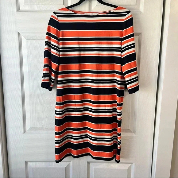 Trina Turk Women's Blue & Orange Bodycon Dress Size Medium - Picture 1 of 5
